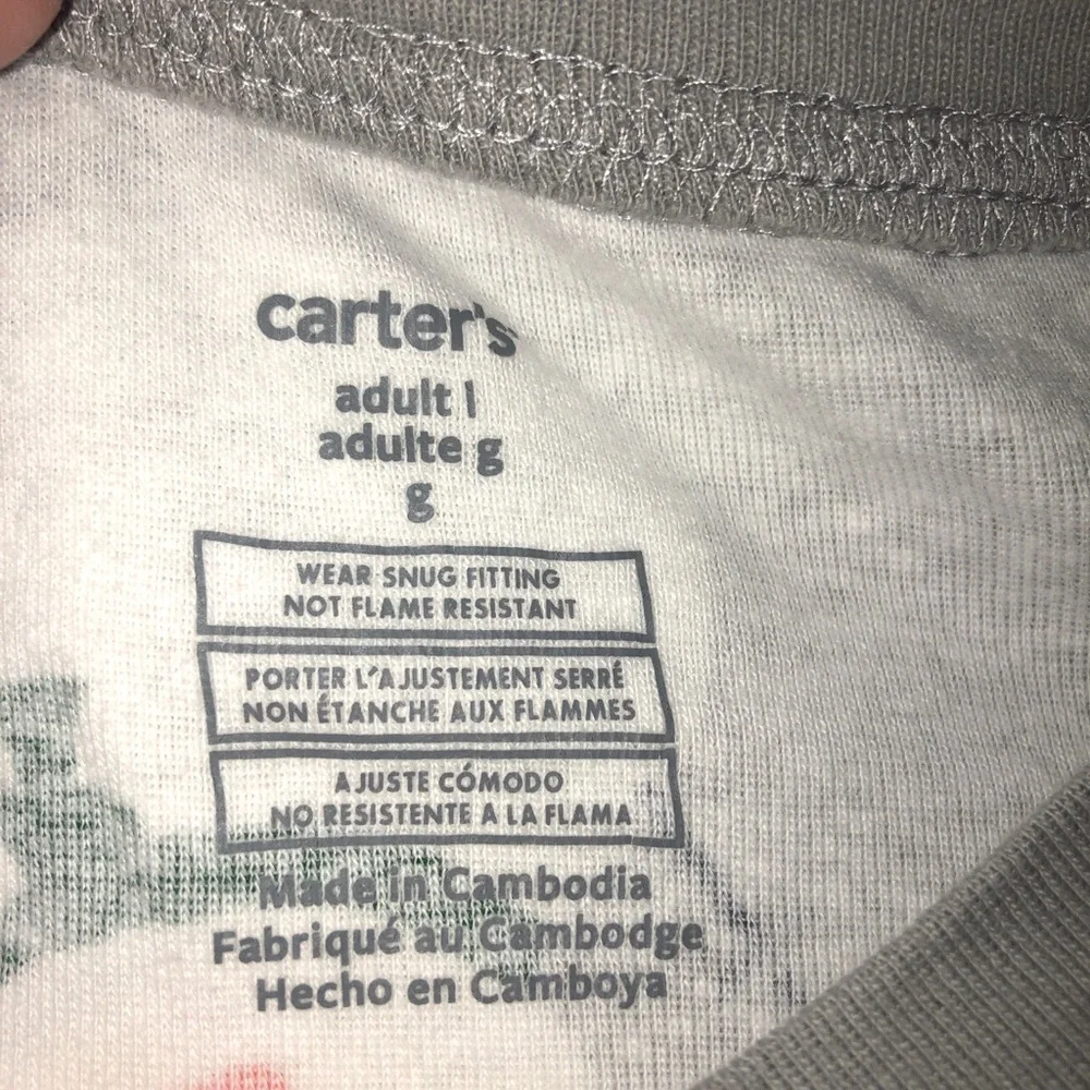 Carters snowman pajamas adult large - Picture 3 of 3